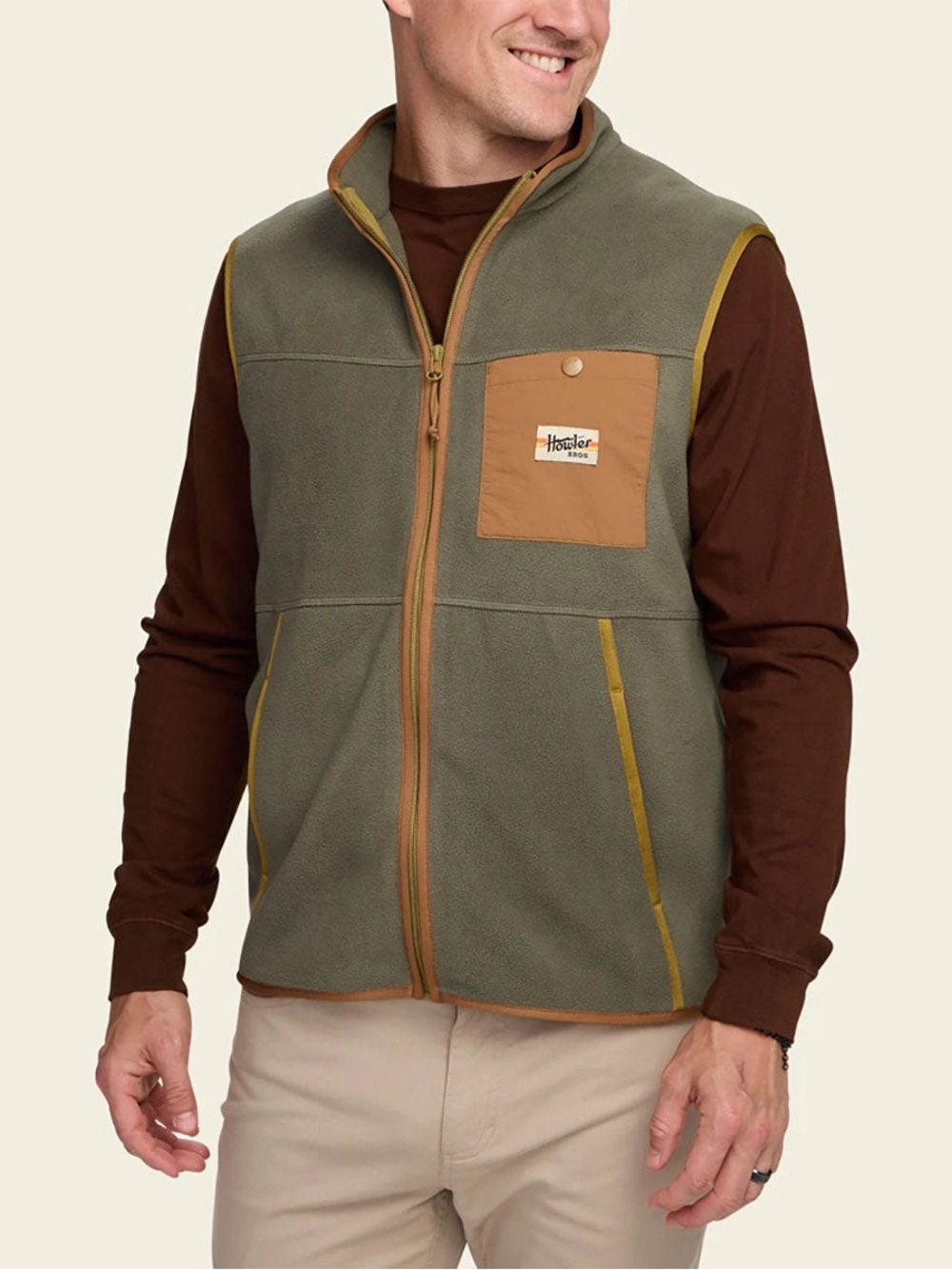 NWT Howler Brothers Men's Oregano Free Range Fleece Vest Gorpcore Outdoor Medium